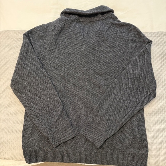 rag & bone Men's Charcoal Shawl Collar Cardigan - Picture 2 of 5